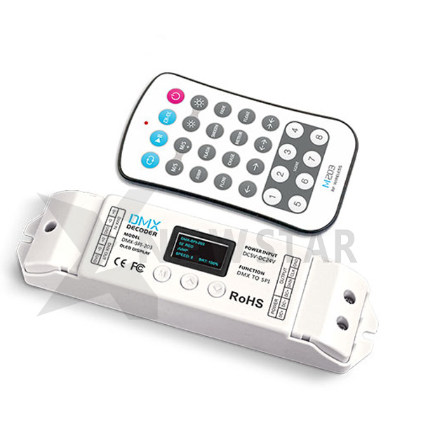 DMX-SPI decoder with Remote